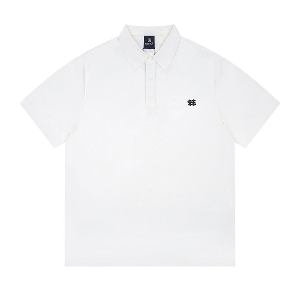Kolon Sport Lapel White Polo Shirt